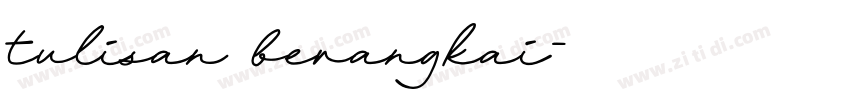 tulisan berangkai字体转换
